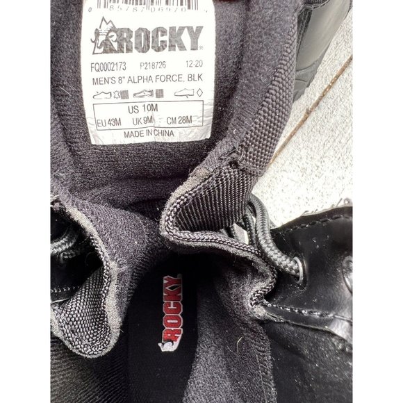 Rocky Alpha Force 8 Inch Mens Size 10 Black Good Used Condition main image 5
